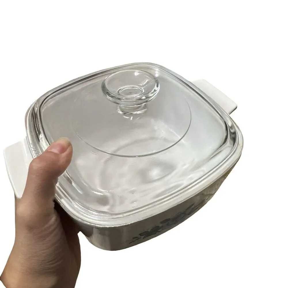 CorningWare Blue Velvet Rose 1.5L Covered Casserole Dish With Lid 9x7x3